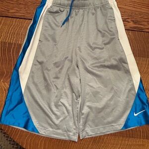 Nike Gray Shorts with Blue Trim